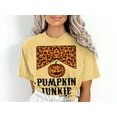 thumbnail image 3 of Women's Pumpkin Junkie Halloween Funny T-Shirt, 3 of 11