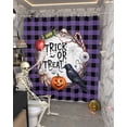 thumbnail image 5 of Halloween Shower Curtain Set ，Waterproof Fabric Shower Curtains Pumpkin Crow Skull Eyeball Shower Curtains for Bathroom,Bathroom Decor 60"x72", 5 of 6