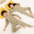 thumbnail image 4 of Conjunto de ropa interior de tamaño pequeño y mediano para niños, mujeres y hombres, otoño, primavera y otoño, ropa de hogar fina, 4 of 6