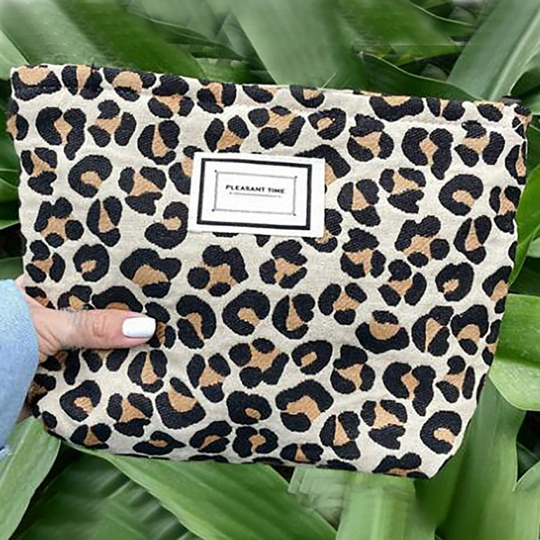 Leopard print makeup 2025 bag