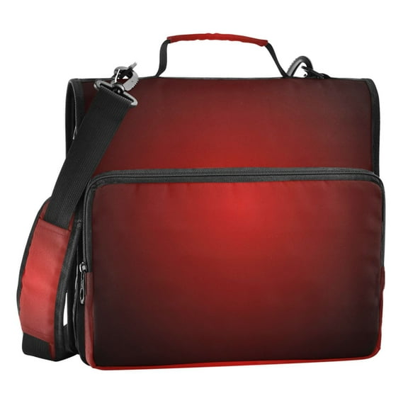 ALAZA Zipper Binder Gradient Red 3 Ring Trapper Keeper File Folder Organizer Bag