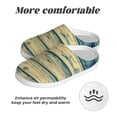 thumbnail image 6 of Haiem Retro Wooden Print Women's Fuzzy Memory Foam House Slipper Cozy Home Footwear Non-slip Winter Slippers-42/43, 6 of 7