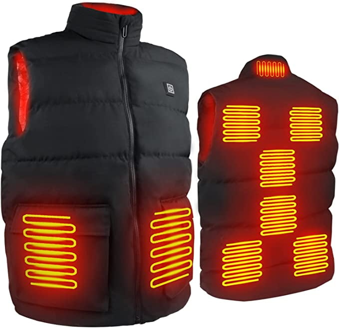 Heated Vest, Dedicate Sizes for US, USB Electric Warming Unisex Heated Jacket(Battery Pack Not
