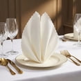 thumbnail image 5 of REGALWOVEN Set of 12 Cloth Napkins, Satin Washable and Reusable Table Dinner Napkins for Restaurant, Weddings, Event and Parties Beige 17x17inch, 5 of 6