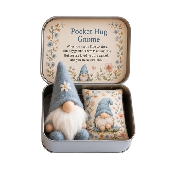 Pocket Hug Gnome Figurine Keepsake Gift Jar For Adults Present Exchange Winter Office Desk Display Setup Accessories