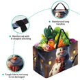 thumbnail image 3 of Snowman Reusable Foldable Large Capacity Oxford Cloth Storage Basket Shopping Bag Laundry Basket, 3 of 7