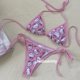 thumbnail image 1 of Bikini HelloKitty gato rosa lindo niña fresca traje de baño dividido femenino con almohadilla para el pecho estilo de tres puntos, 1 of 4