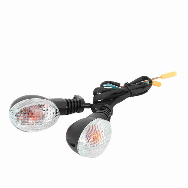 M Buder Señal de Giro Direccional para Motocicleta Kawasaki Ninja 250 (Blanco y Negro)