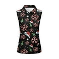 thumbnail image 5 of Yuyamidu Xmas Tree Women's Sleeveless Golf Shirts Snowflake Athletic Tennis Shirts Christmas Quarter Zip Golf Clothes Workout Tank Tops Pullover Size XL, 5 of 8