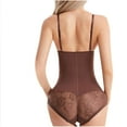 thumbnail image 3 of Viluyesy Womens Shapewear Bodysuit, Snatched Waist Tummy Control Chest Support Seamless Sculpting Jumpsuit Coffee S, 3 of 5
