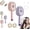 Mix a, variant on Electric Steam Brush for Hair, 2 in 1 Steam Hair Straightener Brush with Water Spray, Fast Heat-Up Misting Detangling Brush to Reduce Frizz & Nourish Hair (Purple)