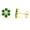 Green, variant on 925 Sterling Silver Gold Plated Flower Cluster Stud Earrings, Minimalist, Cubic Zirconia, Giorgio Bergamo Green