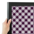 thumbnail image 4 of PinPix ArtToFrames 18x13 Custom Cork Bulletin Board Argyle Dark Purple   Poster Board Has a Fabric Style Canvas Finish, Framed in Satin Black (PinPix-632), 4 of 6