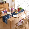 thumbnail image 4 of Table Runner Dresser Scarves 36 Inch Long,Black Blue Camouflage American Flag Linen Dining Table Runners Old Wooden Plank Tabletop Scarf for Wedding Holiday Party Kitchen, 4 of 7