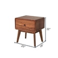 thumbnail image 2 of Starlight Canyon Home Mid Century Modern Nightstand, Walnut Wood Bedside Table With Drawer, 2 of 8