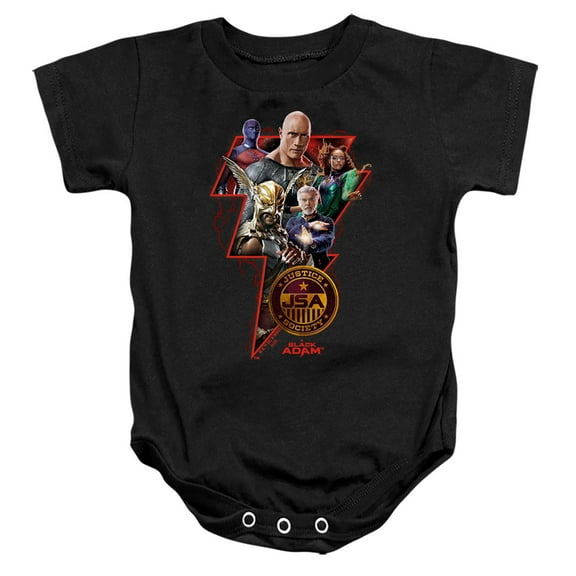 Black Adam Black Adam Character Bolt Unisex Infant Snap Suit for Baby (24 Months) Black