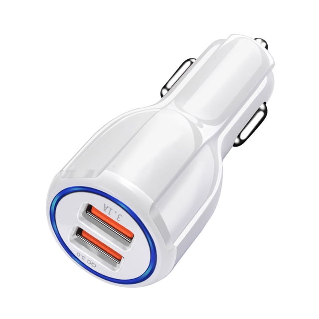 Cargador de coche USB QC 3.0 5V 3.1A Adaptador de carga de coche de teléfono móvil rápido de doble Usb universal para Samsung Speravity DZ4169-02
