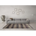thumbnail image 3 of Ahgly Company Indoor Square Abstract Light Blue Modern Area Rugs, 4' Square, 3 of 4