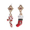 thumbnail image 4 of Christmas Style Dangling Pendants Earrings Creative Design Suitable For Women Assorted Color Stocking Shape 1 Pair, 4 of 5