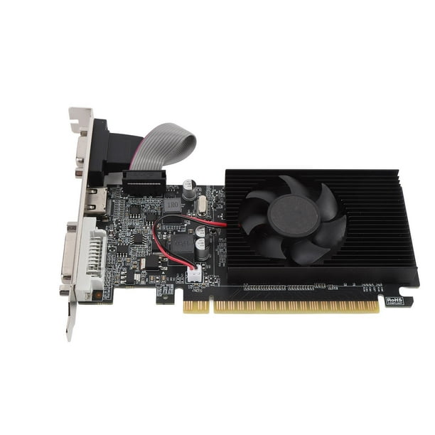 Tarjeta Gráfica, Tarjeta De Vídeo Para Juegos PCI Express 2.0 16X 1GB DDR3 De 64 Bits Para PC