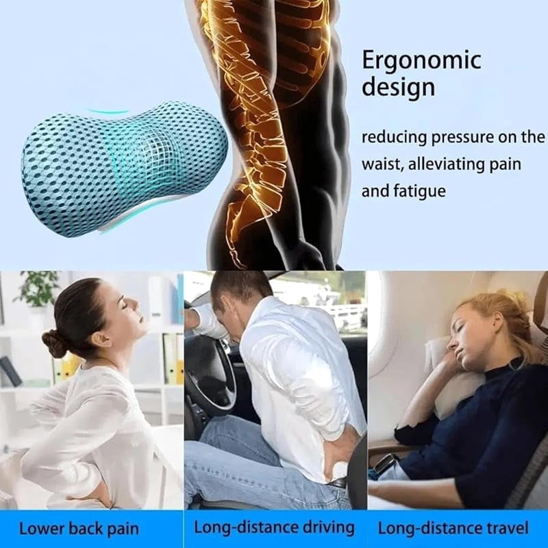 Original Neocushion Lumbar Support Pillow, 2026 New Lumbar Support Pillow, Memory Foam Lumbars Pillows for Back Pain and Sleep Discomfort, Durable, Breathable and Stylish (White)