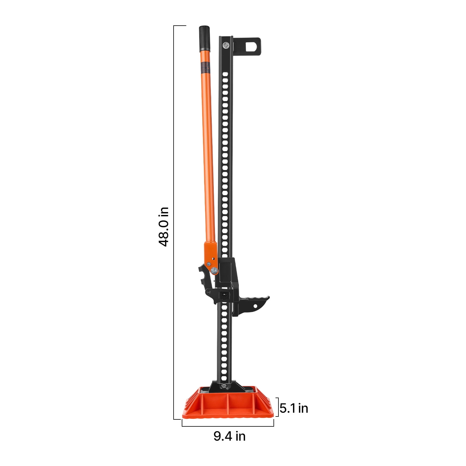 VEVOR Farm Jack with Base, 48" Utility High Lift Farm Jack, 3.18 Ton (7,000 lbs) Capacity Ratcheting Off Road Utility Jacks, Heavy-Duty Lift Jacks with 5.12"-42.5" Lifting Range for Tractor,Truck,SUV