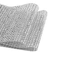 thumbnail image 3 of Rollo de cinta de malla de diamantes de imitación de plástico, Color plateado, 24 filas, decoración del banquete de boda, 10 yardas, 3 of 8