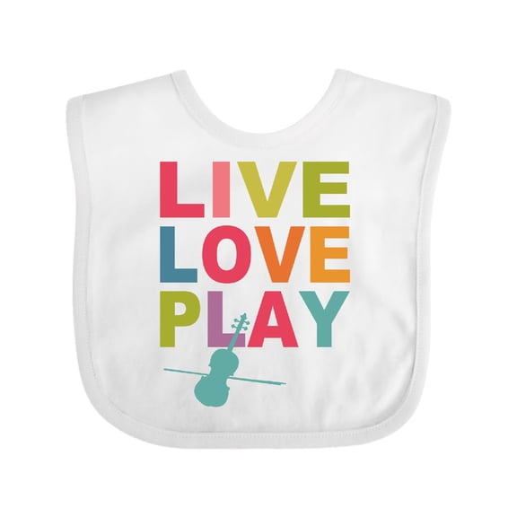 Inktastic Live Love Play Violin Girls Baby Bib
