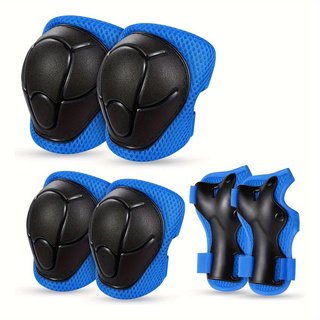 Knee Pad Elbow Pads Guards Protective Gear Set Of 6 Pack For Youth Boys Girls, Toddler Knee And Elbow Pads With Wrist Guards 6 In 1 For Skating Cycling Bike Rollerblading Scooter