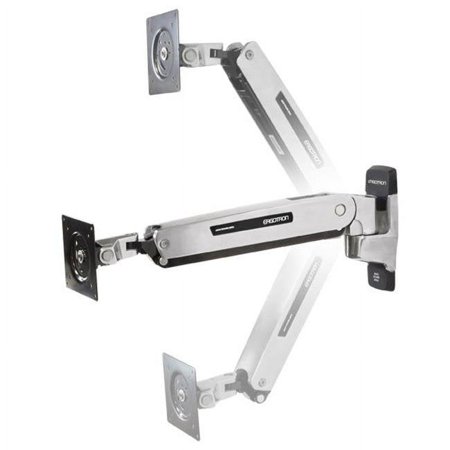 UPC: 0698833034028 | Ergotron Interactive Arm LD – Mounting kit (articulating arm  VESA adapter  wall mount bracket) – Patented Constant Force Technology – for LCD display – aluminum – black trim  polished aluminum – screen size: up to 42