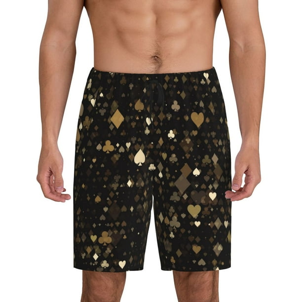 Fotbe Casino Pantalones Cortos de Pijama para Hombre, Ropa de Dormir, Pantalones de Pijama Cortos para Hombre-Medium