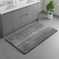 thumbnail image 5 of REGALWOVEN Quick Dry Absorbent Non Slip Chenille Bathroom Mat Cozy Shaggy Washable Home Decor for Shower and Tub Black 16" x 24", 5 of 7