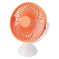 thumbnail image 4 of Ventilador de mesa de escritorio de 3 velocidades, soporte colgante, doble uso, USB, rotación de 360 ​​°, tienda de campaña, ventilador de techo, 1500mAh, naranja, 4 of 10