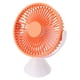 thumbnail image 4 of Mini ventilador de escritorio con gancho USB recargable 3 velocidades viento silencioso rotación de 360° para el hogar, dormitorio, oficina, camping, naranja, 4 of 10