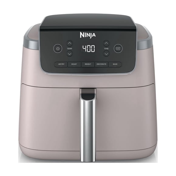 Freidora de aire Ninja AF142PK 5 en 1 de 4,7 L, rosa, antiadherente
