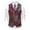Wine, variant on Vests for Men Classic Lapel Retro Patchwork Houndstooth Vest for Men's Stylish Outerwear Wardrobe Size:2XL