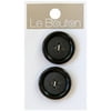 Le Bouton Black 1" 4-Hole Buttons, 2 Pieces