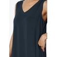 thumbnail image 5 of Women's S~3X Essentials Luxe Jersey Tunic V-Neck Relaxed Fit Sleeveless Top, 5 of 7