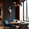 thumbnail image 4 of Big half-moon Wall Clock, Decorative Unique Metal 32.75” Oversize Timepiece – Mounted vertical or horizontal–for Traditional, Minimalist, and Modern Use – Hanging Supplies Included, Unique Home Decor, 4 of 5