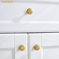 thumbnail image 4 of Brass Drawer Knobs, Solid Copper Gold Brass Cabinet Knobs Decorative Knob Vintage Antique Flower Round Brushed Gold Solid Copper Drawer Cabinet Dresser Knob Pull Handle$$Tools & Hardware Other, 4 of 7