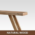 thumbnail image 4 of Easy4Home 60" A-Frame Rustic Wood Console Table Hand-Made, Brown, 4 of 7