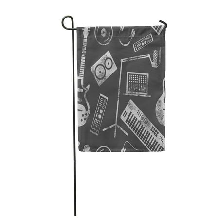 KDAGR Music Production Speaker Laptop Headphones Microphone Amplifier Plate Synthesizer Garden Flag Decorative Flag House Banner 28x40