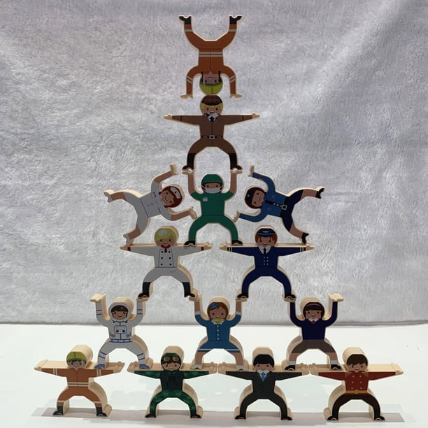 Juguete de bloques apilables altos, juguete educativo de bloques apilables altos, juguete de equilibrio, construcción robusta