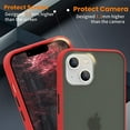 thumbnail image 6 of Designed for iPhone 14 Plus Heavy Duty Slim Case, Shock Proof-Shatter Resistant - Rugged Matte Finish Case Compatible for Apple iPhone 14 Plus, Red - By Entronix, 6 of 8