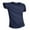 Dark Blue, variant on Men's Summer Short Sleeved Shirt Leisure Dirt Proof Easy to Match Antifouling And Waterproof round Neck Solid Color