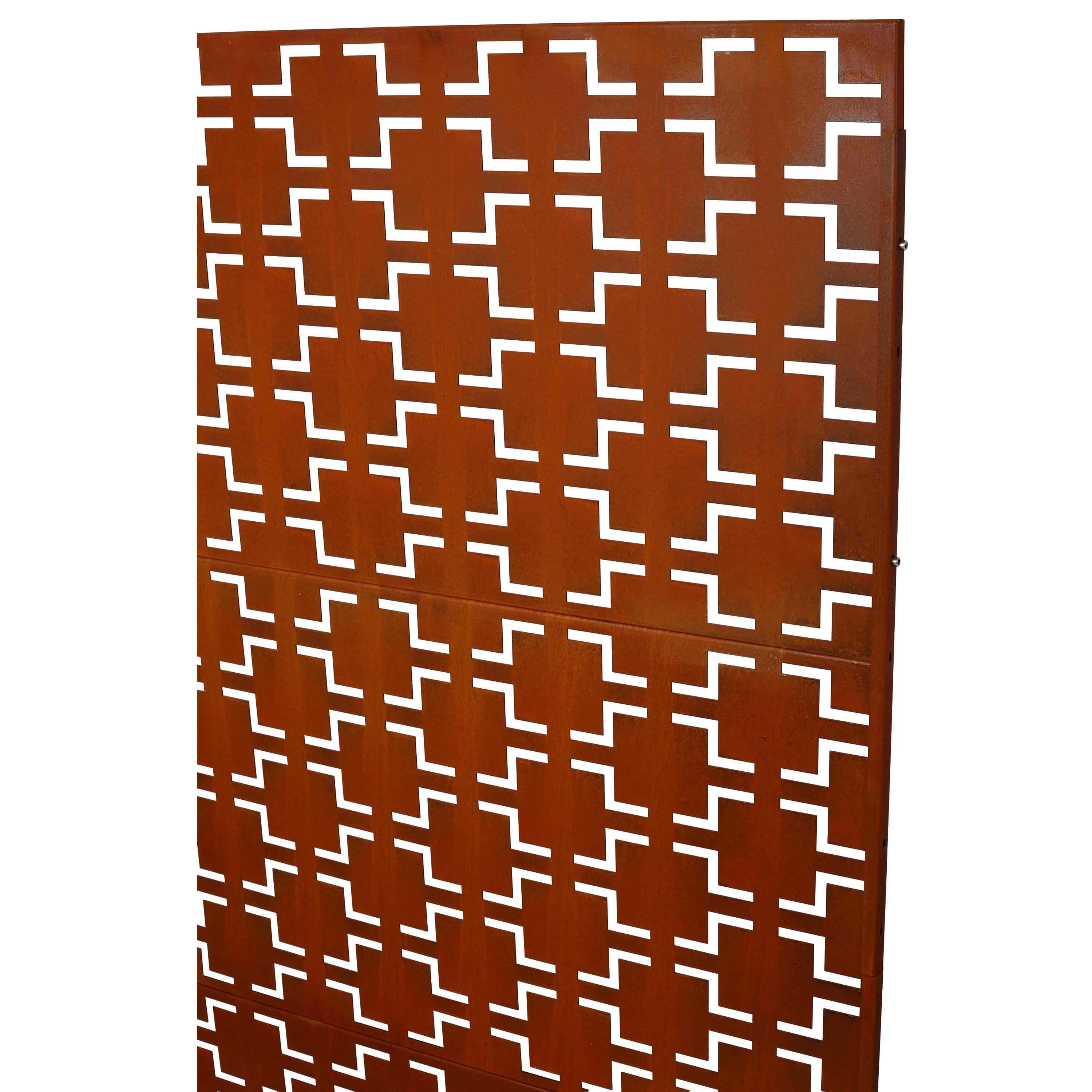 Outdoor & Indoor Privacy Screen Metal Privacy Screen 76" Hx48" W, Freestanding Decorative Privacy Screen for Deck Balcony Patio, Privacy Fence Panels for Outside Lawn Garden