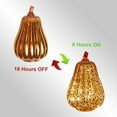 thumbnail image 3 of THOPBPRK Cherishous Twinkle LED Light Pumpkins, Mercury Glass Pumpkin Light with Timer for Halloween Pumpkin Decorations Fall and Thanksgiving Christmas Decor,Gold (C, 1 PACK), 3 of 15