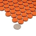 thumbnail image 4 of Cirkel 11.46 in. x 12.4 in. Glossy Orange Porcelain Mosaic Wall and Floor Branded Tile (9.87 Sq. ft./Case) (10-pack), 4 of 6