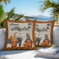 thumbnail image 5 of Outdoor Waterproof Pillow Covers Vintage Halloween Gnome Pumpkin Decorative Throw Pillow Protectors,Ghost Bat on Linen Pillowcase Cushion Cases for Patio Sofa Garden Couch,20x20in,Pack of 2, 5 of 9