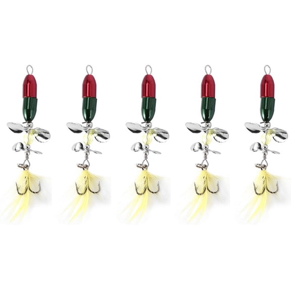 5X Long Casting Spinner Bait Fishing Lure Double Tail Propeller Trout Carp Catfish Artificial Ice Fishing Lures 10G